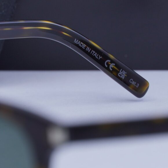 Saint Laurent SL716 SLIM 002 Square Sunglasses - Havana/Grey - Picture 10 of 11